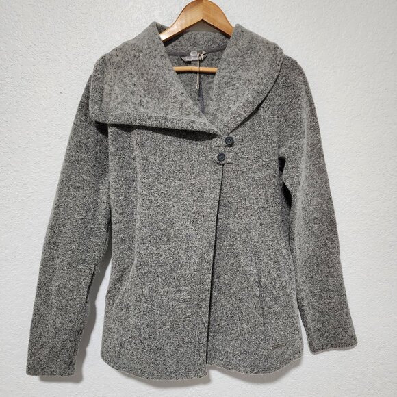 Smartwool Sweaters - Women's Smartwool Odessa Lake Wrap Cardigan Large Light Gray Wool Blend